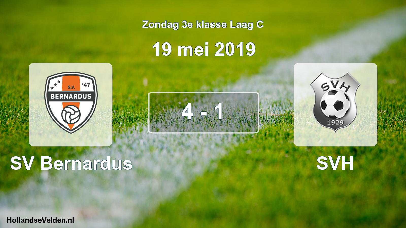 Total number of matches played: SV Bernardus - SVH 4 - 1 (19 May 2019)