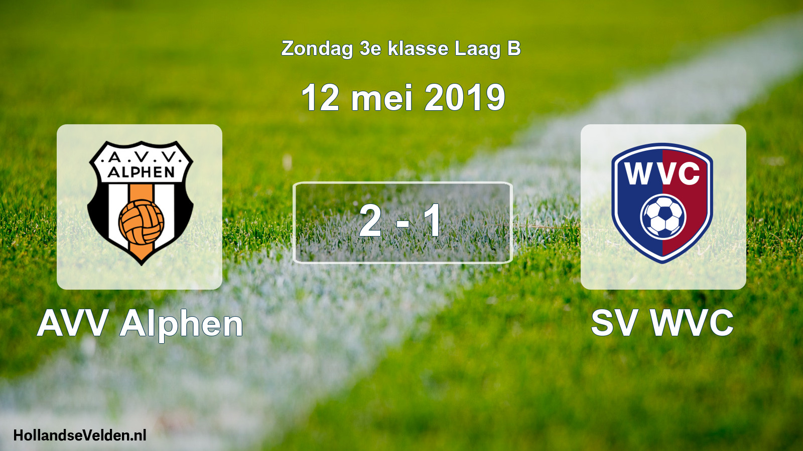 Total number of matches played: AVV Alphen - SV WVC 2 - 1 (12 May 2019)