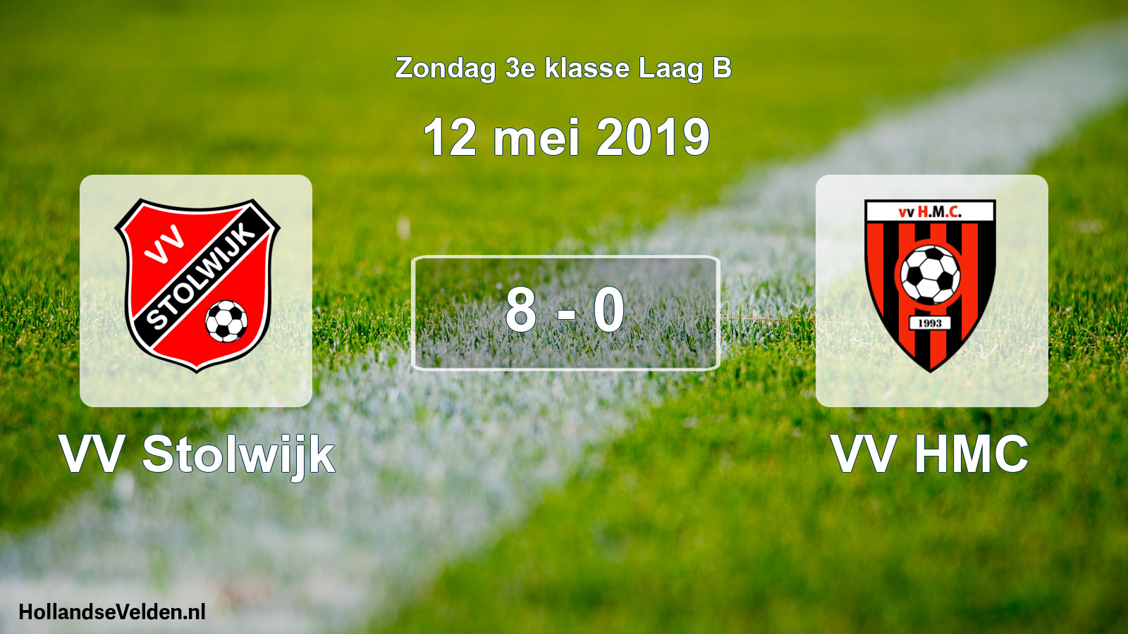 Total number of matches played: VV Stolwijk - VV HMC 8 - 0 (12 May 2019)