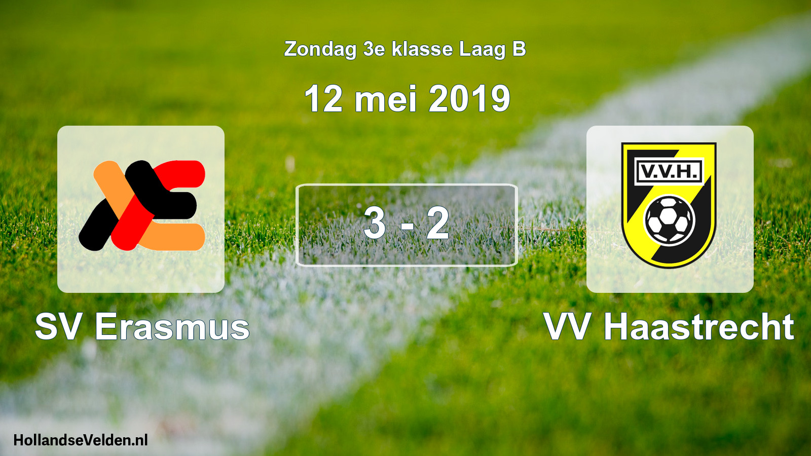 Total number of matches played: SV Erasmus - VV Haastrecht 3 - 2 (12 May 2019)
