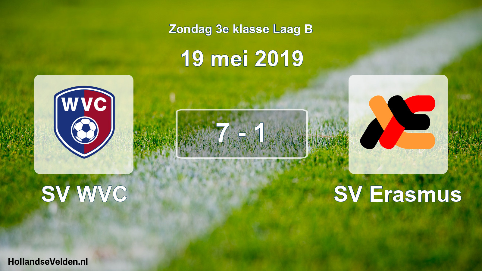 Total number of matches played: SV WVC - SV Erasmus 7 - 1 (19 May 2019)