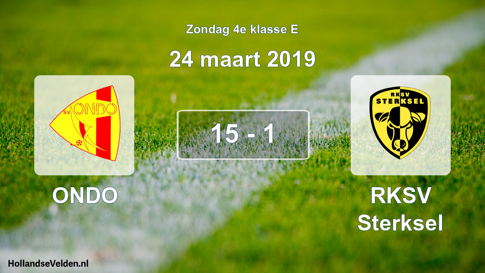 Total number of matches played: ONDO - RKSV Sterksel 15 - 1 (24 March 2019)