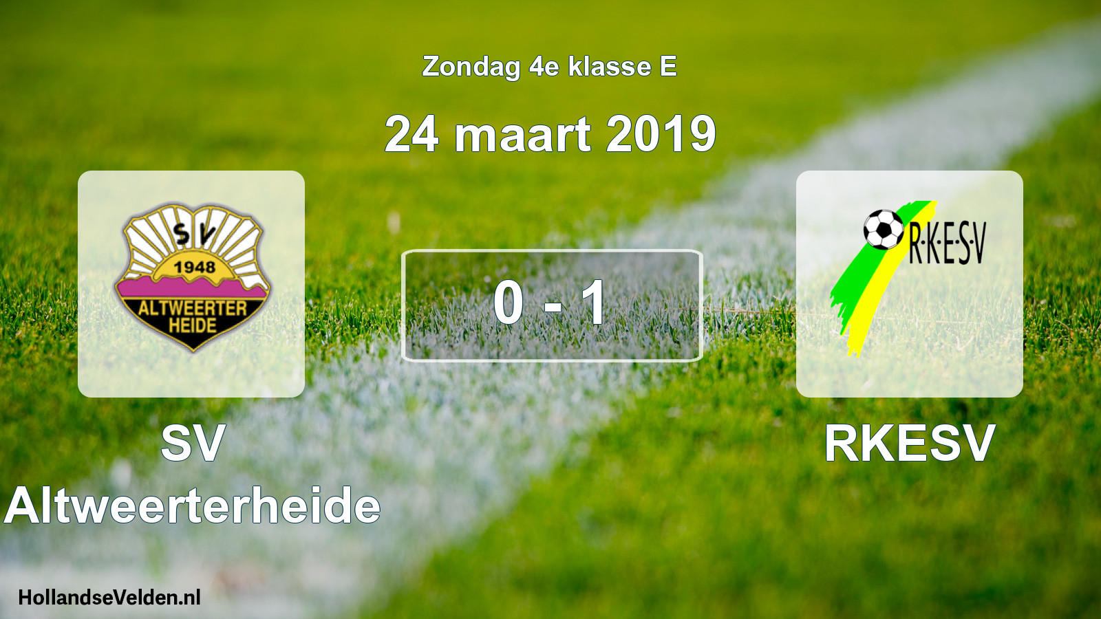 Total number of matches played: SV Altweerterheide - RKESV 0 - 1 (24 March 2019)