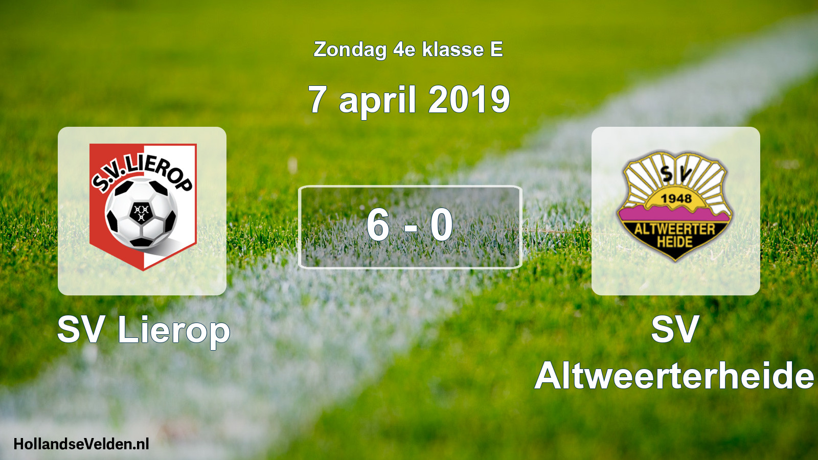 Total number of matches played: SV Lierop - SV Altweerterheide 6 - 0 (7 April 2019)