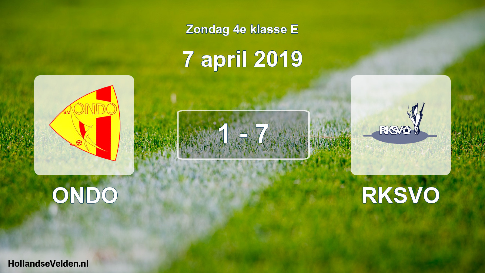 Total number of matches played: ONDO - RKSVO 1 - 7 (7 April 2019)
