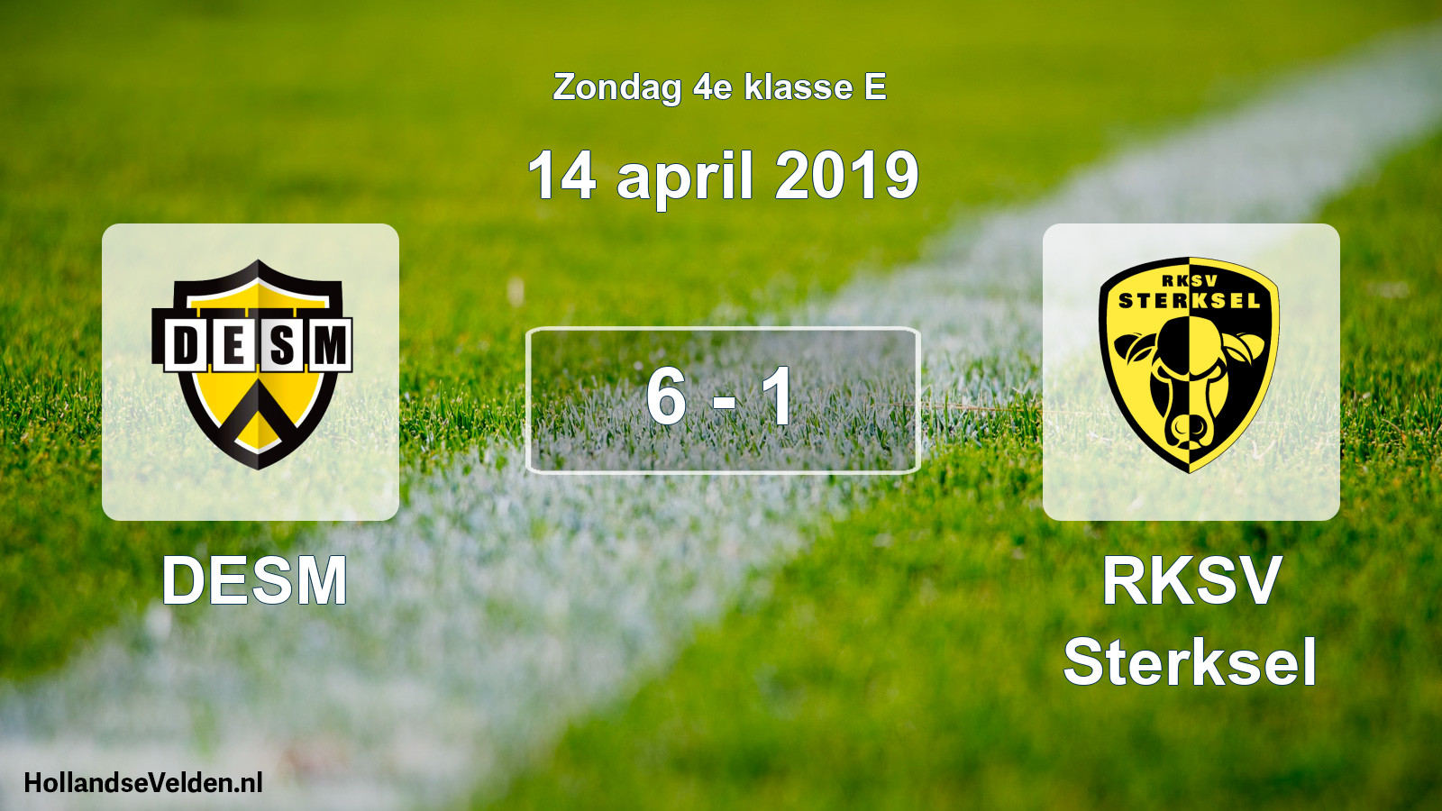 Total number of matches played: DESM - RKSV Sterksel 6 - 1 (14 April 2019)