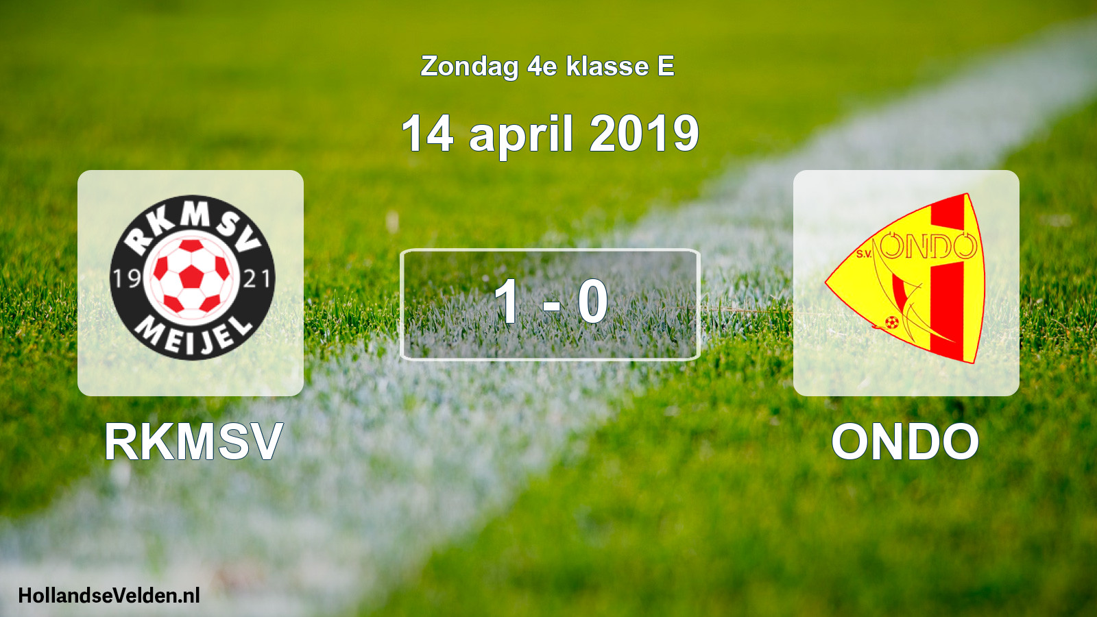 Total number of matches played: RKMSV - ONDO 1 - 0 (14 April 2019)