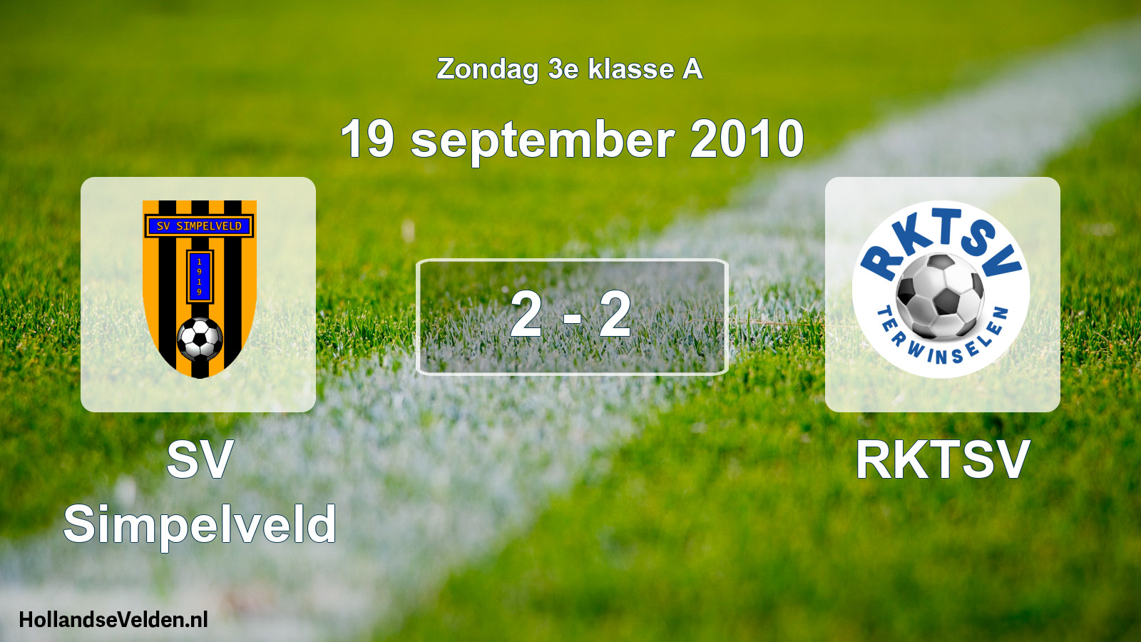 Total number of matches played: SV Simpelveld - RKTSV 2 - 2 (19 September 2010)