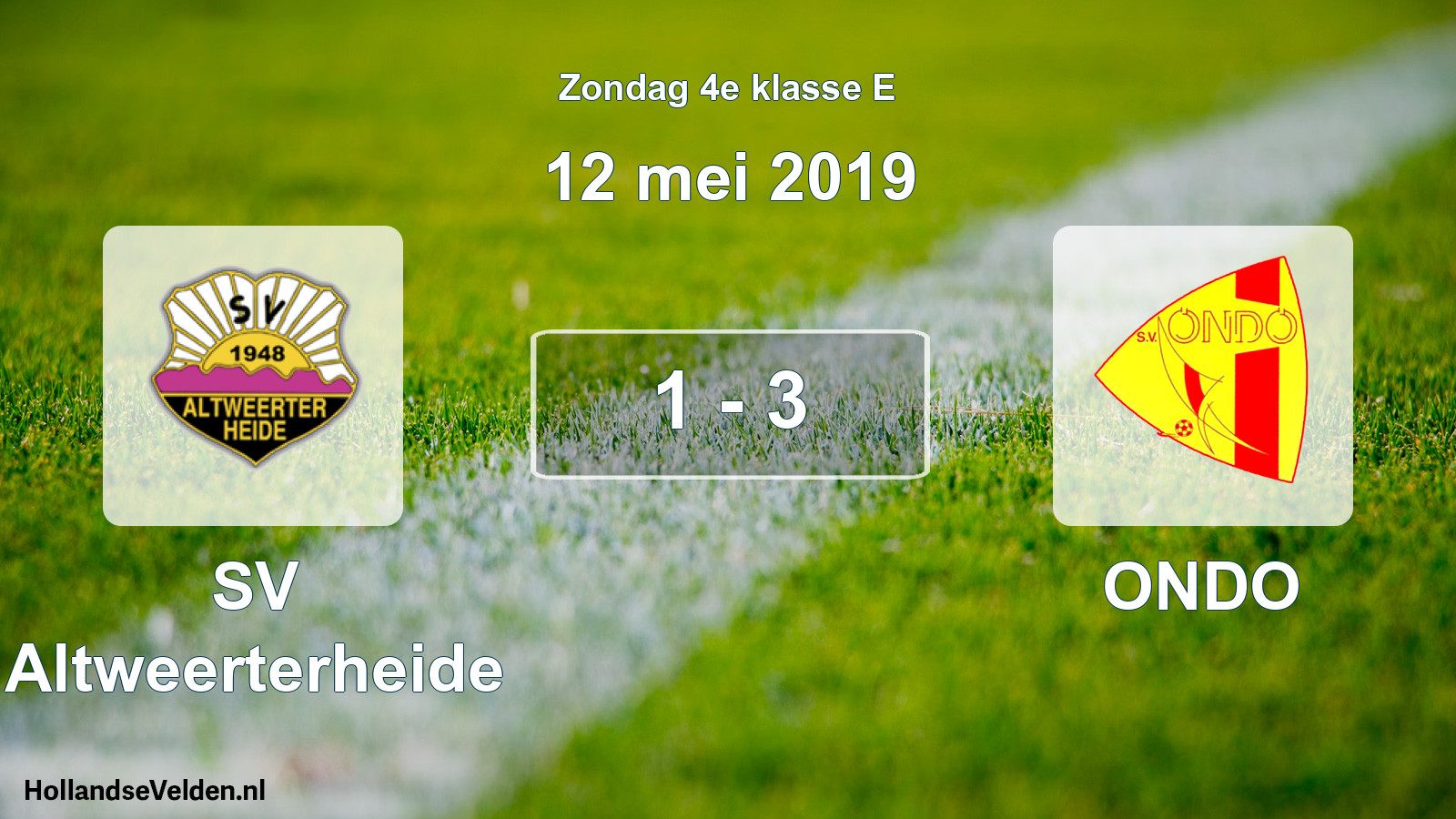 Total number of matches played: SV Altweerterheide - ONDO 1 - 3 (12 May 2019)