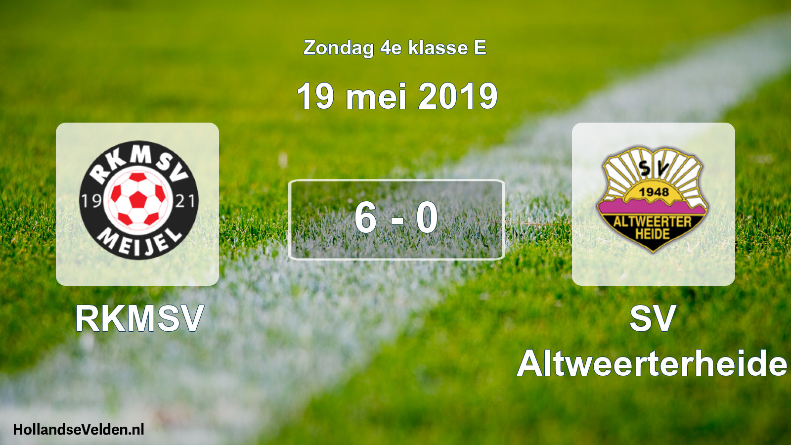 Total number of matches played: RKMSV - SV Altweerterheide 6 - 0 (19 May 2019)