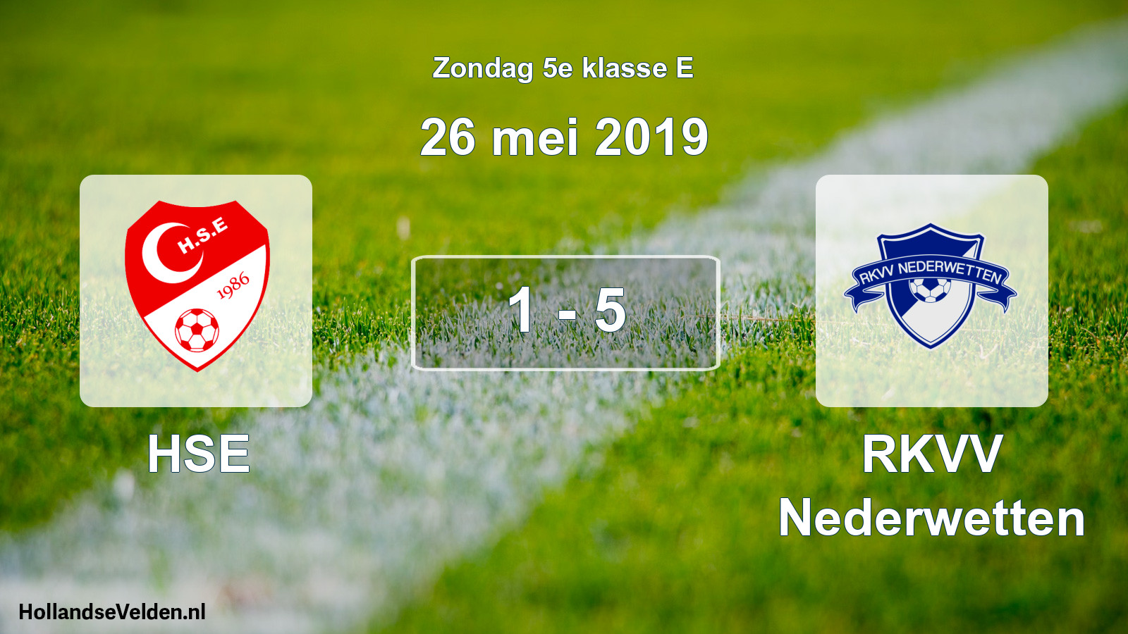 Total number of matches played: HSE - RKVV Nederwetten 1 - 5 (26 May 2019)
