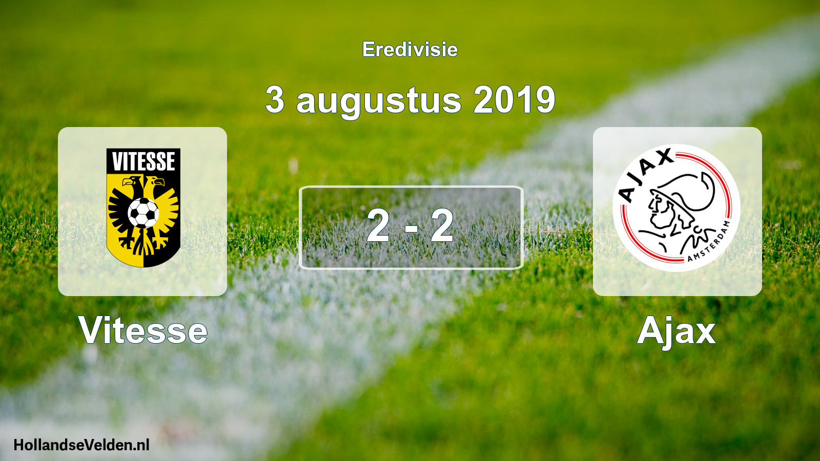 Total number of matches played: Vitesse - Ajax 2 - 2 (3 August 2019)