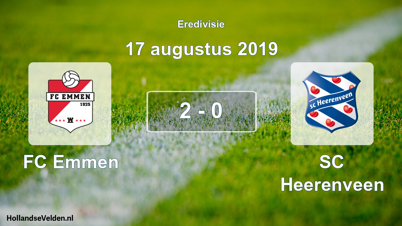 Total number of matches played: FC Emmen - SC Heerenveen 2 - 0 (17 August 2019)