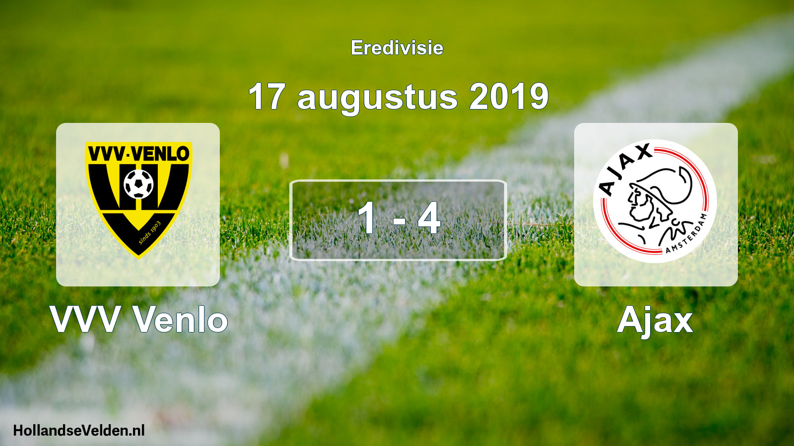 Total number of matches played: VVV Venlo - Ajax 1 - 4 (17 August 2019)