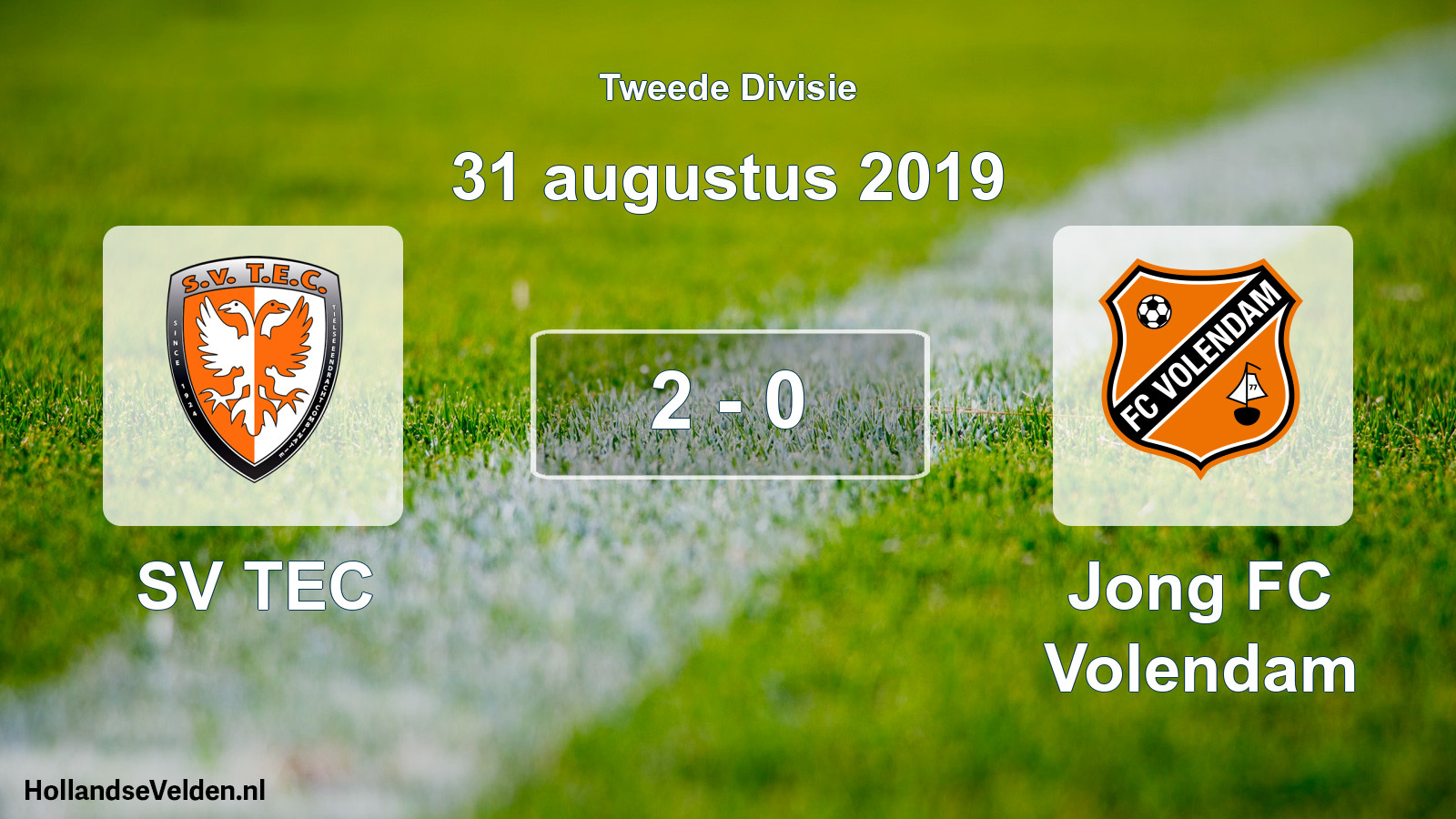 Total number of matches played: SV TEC - Jong FC Volendam 2 - 0 (31 August 2019)