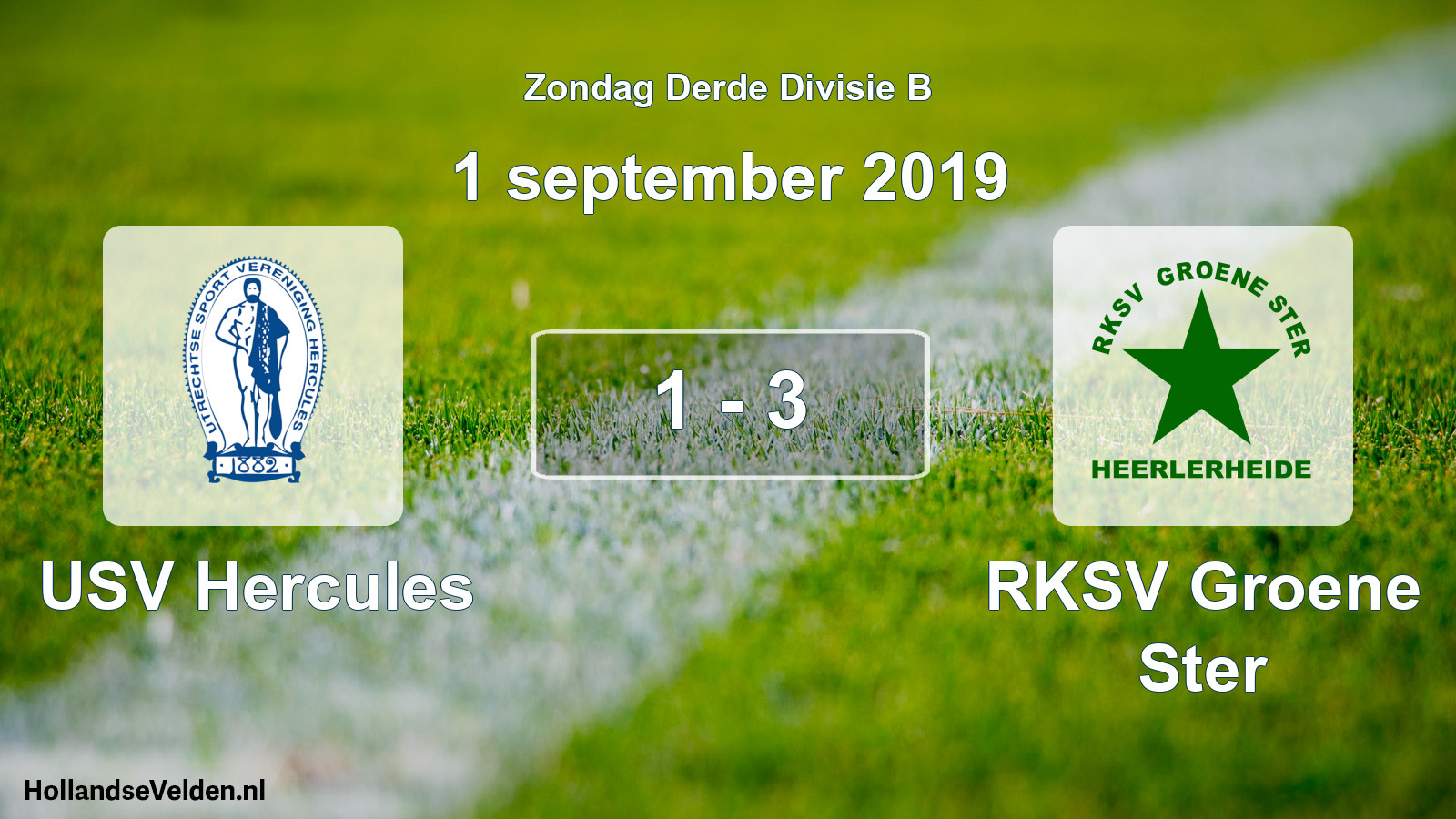 Total number of matches played: USV Hercules - RKSV Groene Ster 1 - 3 (1 September 2019)