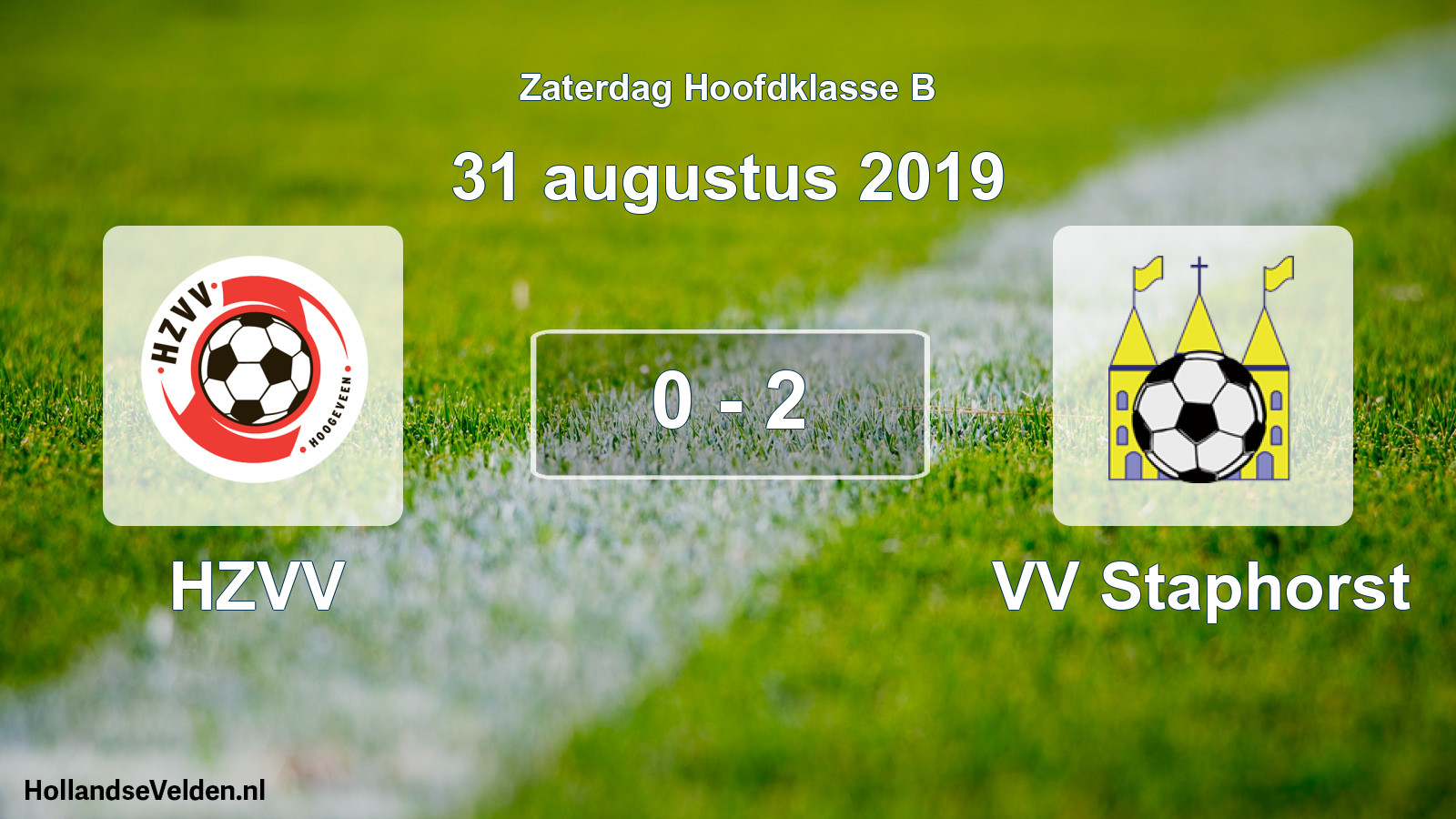 Total number of matches played: HZVV - VV Staphorst 0 - 2 (31 August 2019)