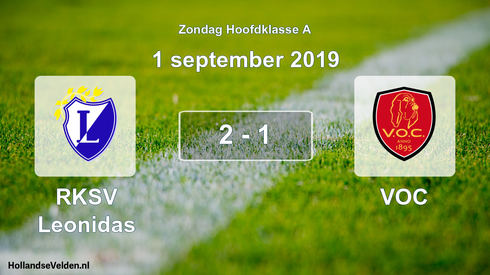 Total number of matches played: RKSV Leonidas - VOC 2 - 1 (1 September 2019)