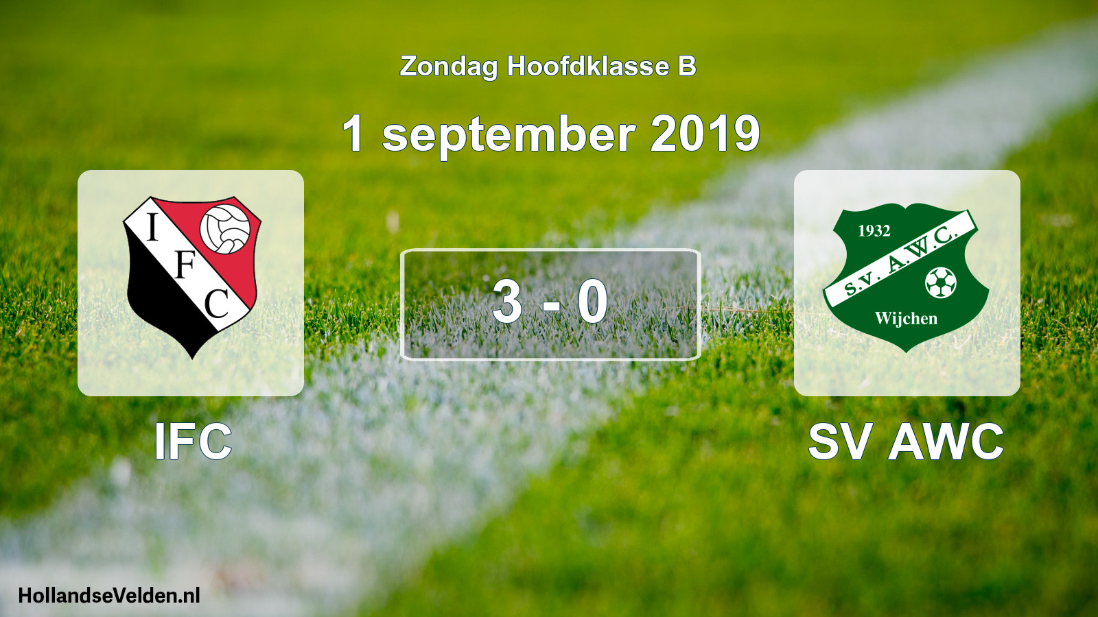 Total number of matches played: IFC - SV AWC 3 - 0 (1 September 2019)