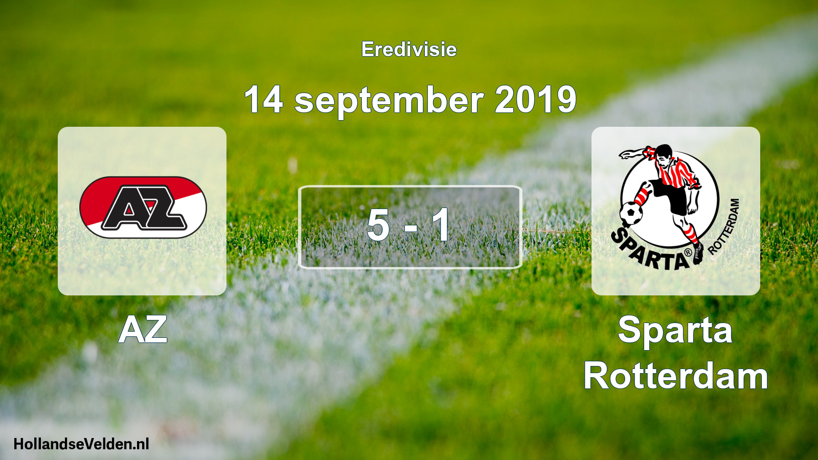 Total number of matches played: AZ - Sparta Rotterdam 5 - 1 (14 September 2019)