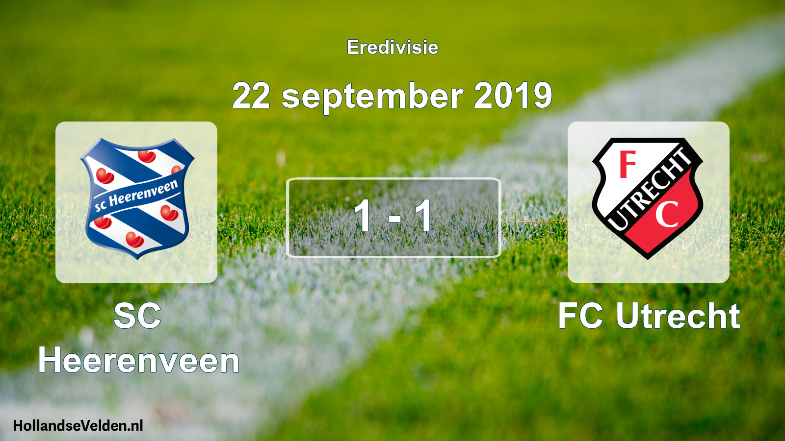 Total number of matches played: SC Heerenveen - FC Utrecht 1 - 1 (22 September 2019)