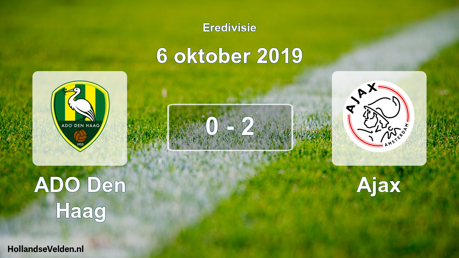 Total number of matches played: ADO Den Haag - Ajax 0 - 2 (6 October 2019)