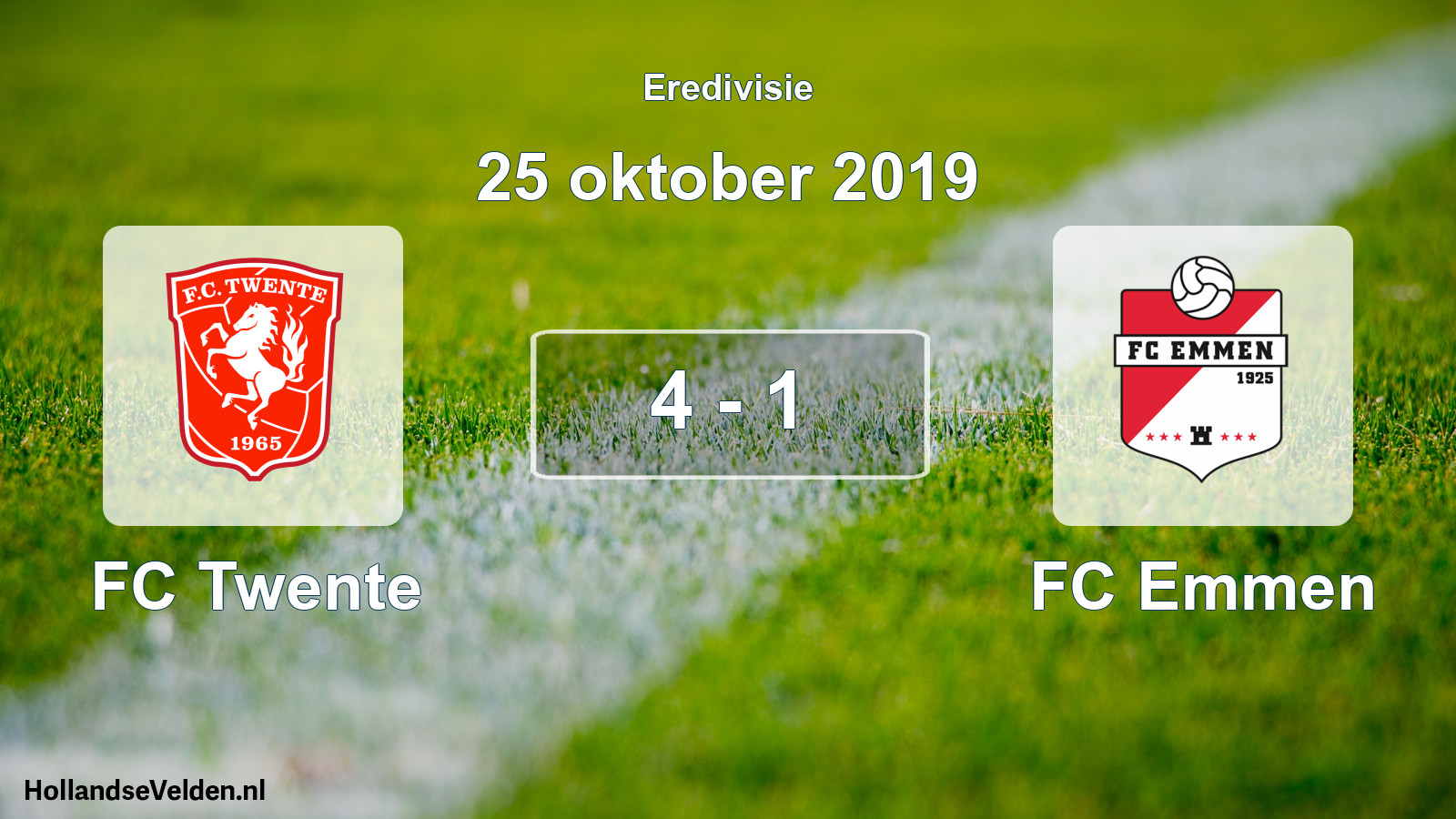Total number of matches played: FC Twente - FC Emmen 4 - 1 (25 October 2019)
