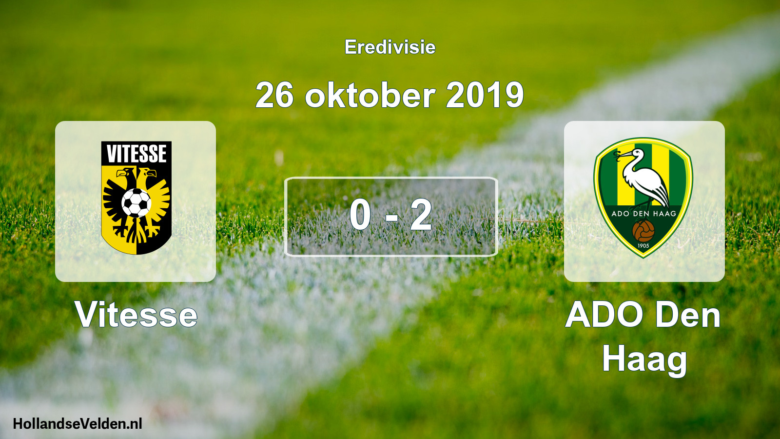 Total number of matches played: Vitesse - ADO Den Haag 0 - 2 (26 October 2019)