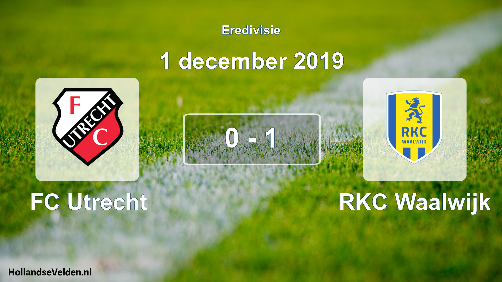 Total number of matches played: FC Utrecht - RKC Waalwijk 0 - 1 (1 December 2019)