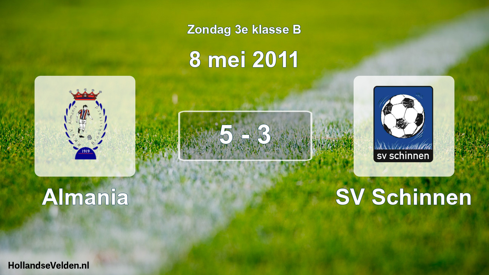Total number of matches played: Almania - SV Schinnen 5 - 3 (8 May 2011)