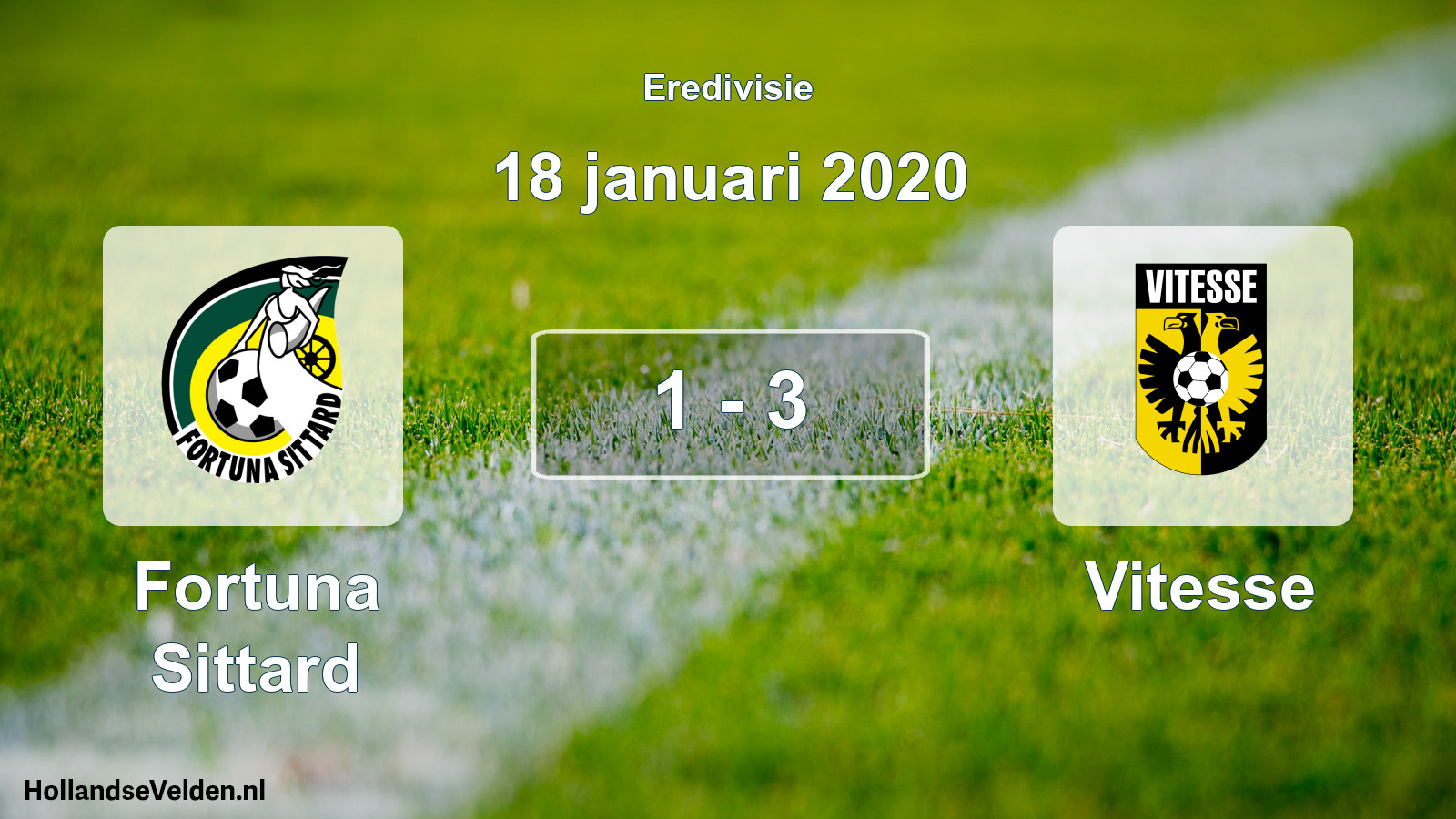 Total number of matches played: Fortuna Sittard - Vitesse 1 - 3 (18 January 2020)