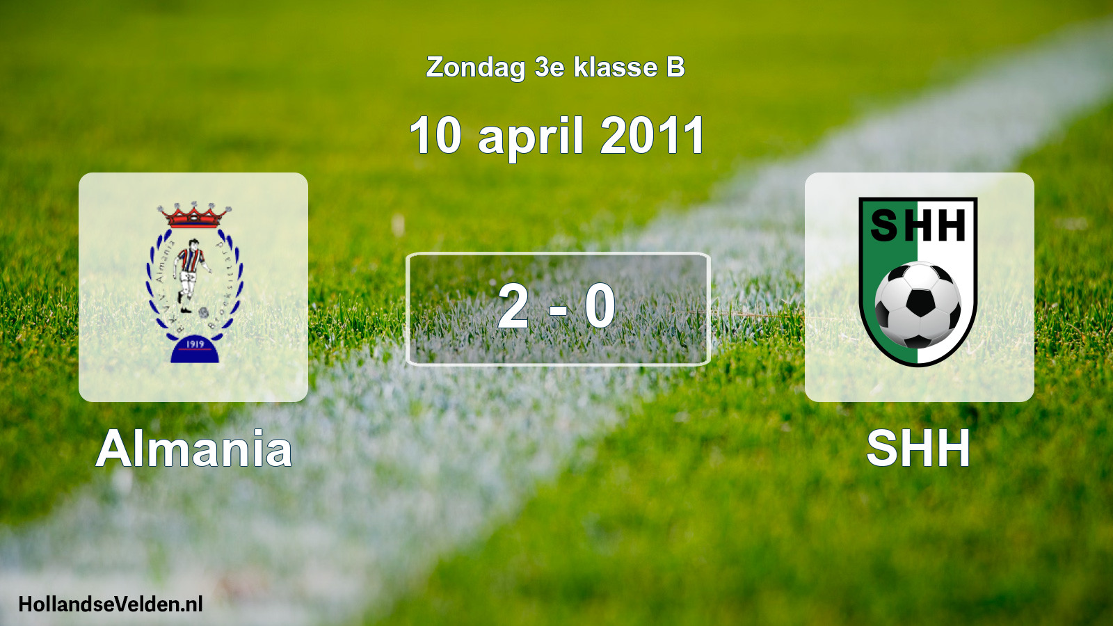 Total number of matches played: Almania - SHH 2 - 0 (10 April 2011)