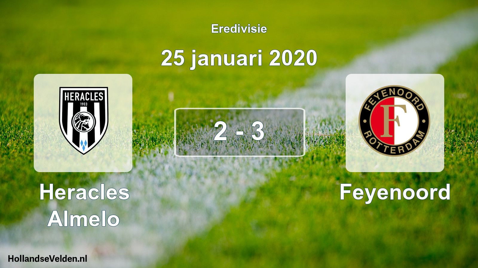 Total number of matches played: Heracles Almelo - Feyenoord 2 - 3 (25 January 2020)