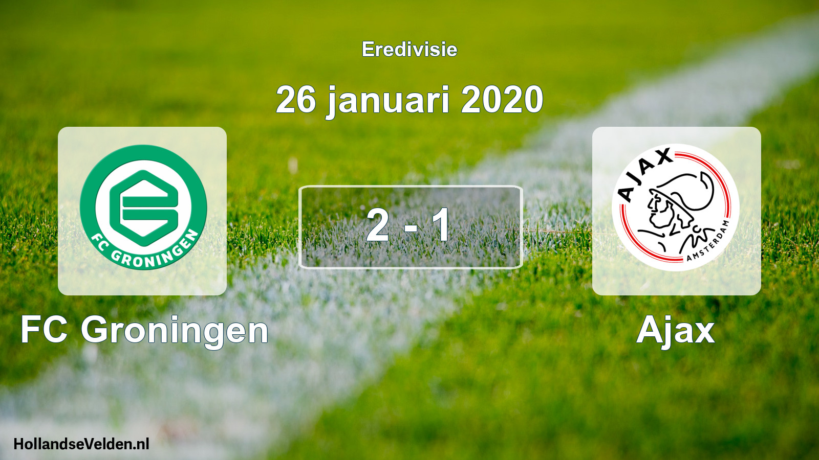 Total number of matches played: FC Groningen - Ajax 2 - 1 (26 January 2020)