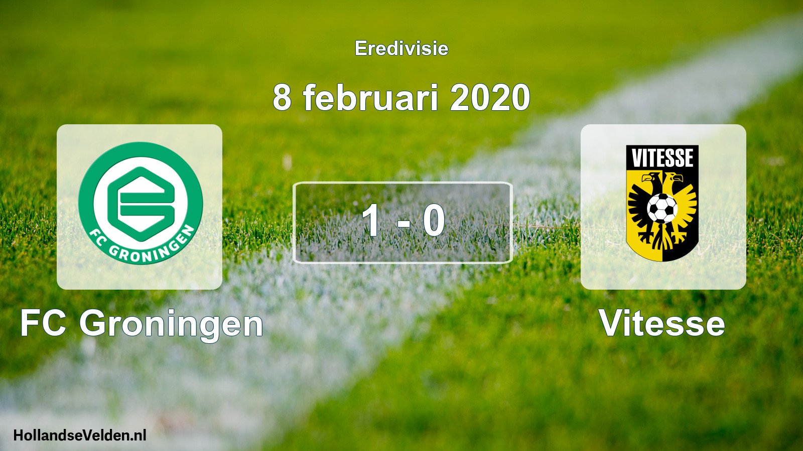 Total number of matches played: FC Groningen - Vitesse 1 - 0 (8 February 2020)