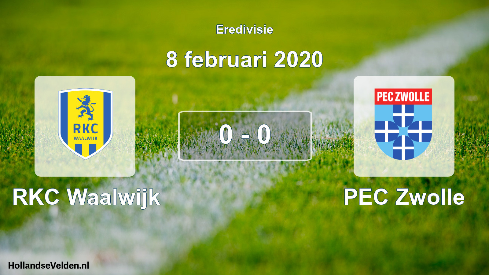Total number of matches played: RKC Waalwijk - PEC Zwolle 0 - 0 (8 February 2020)