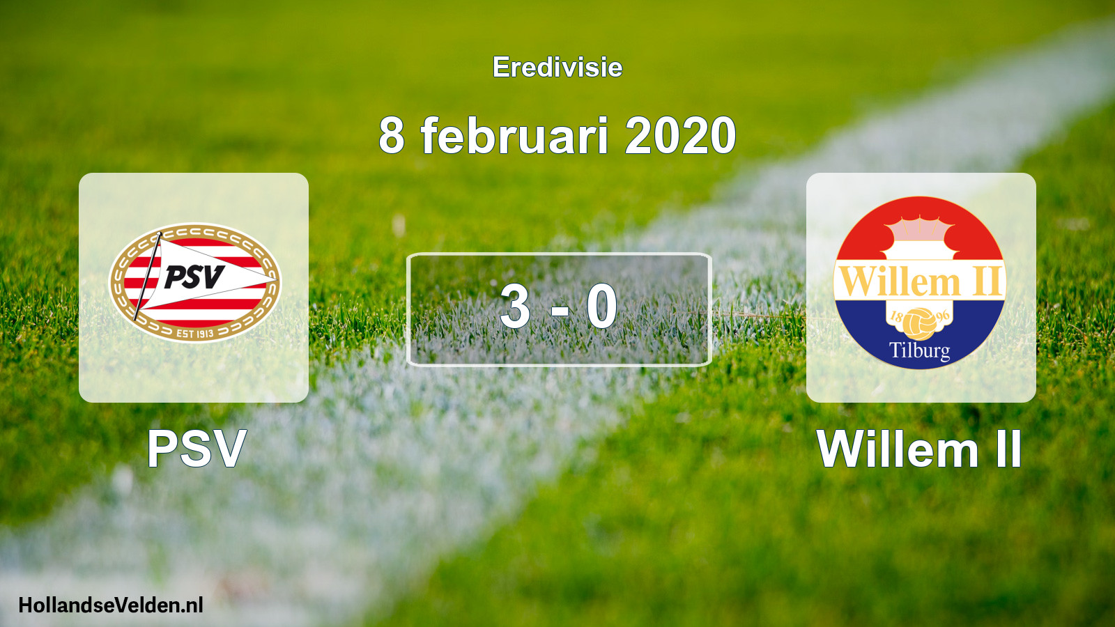 Total number of matches played: PSV - Willem II 3 - 0 (8 February 2020)