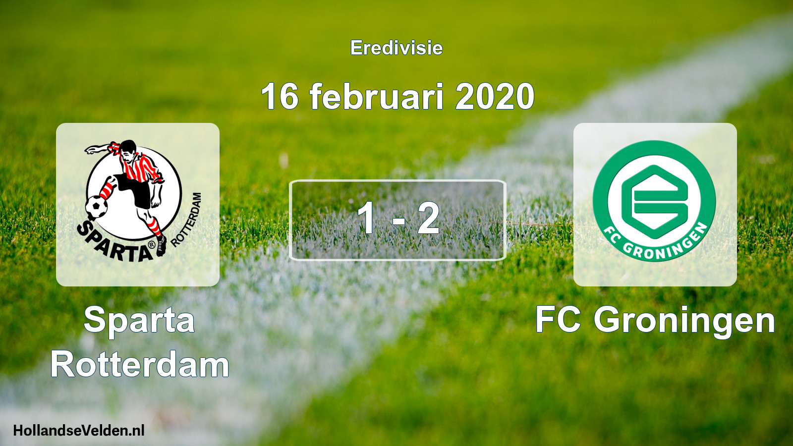 Total number of matches played: Sparta Rotterdam - FC Groningen 1 - 2 (16 February 2020)