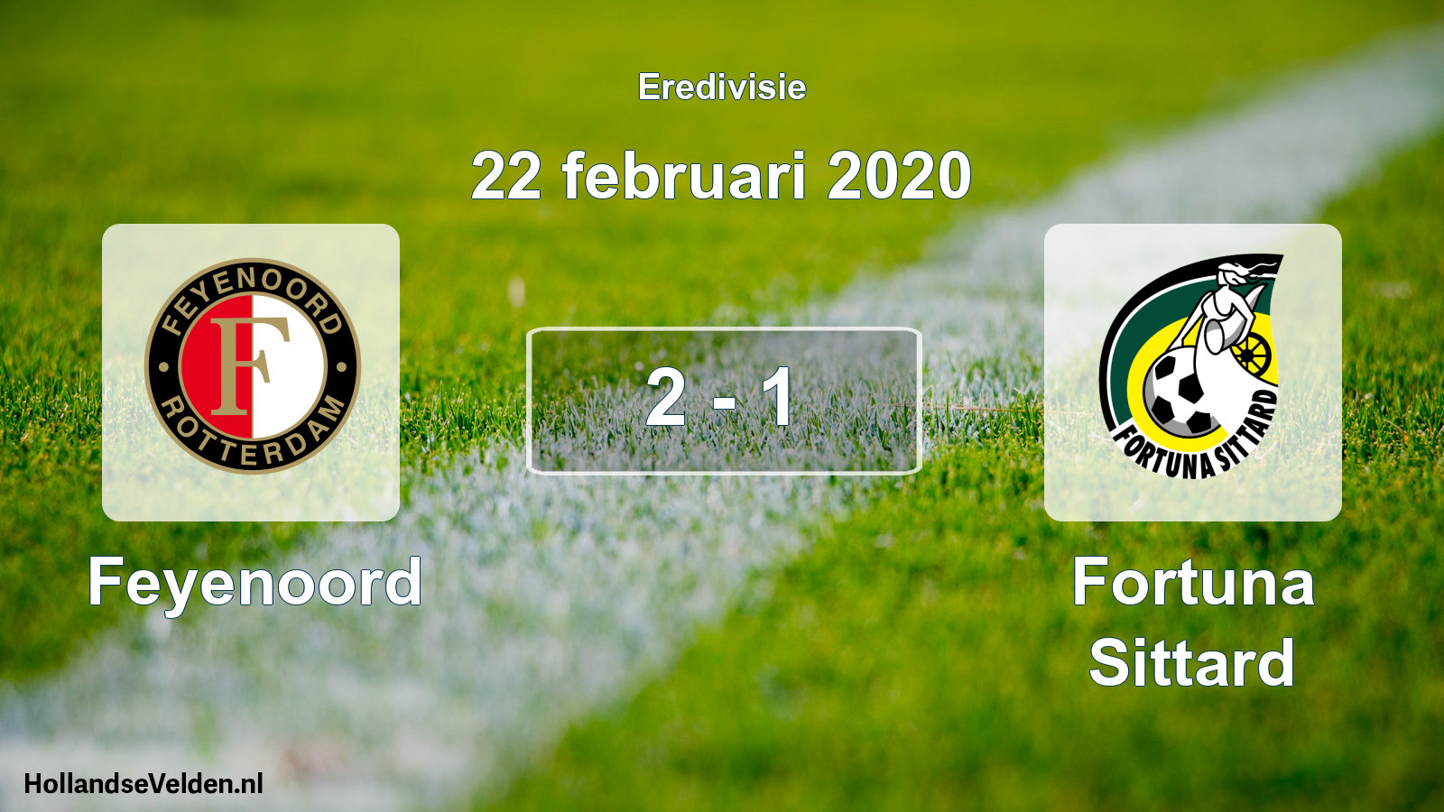 Total number of matches played: Feyenoord - Fortuna Sittard 2 - 1 (22 February 2020)