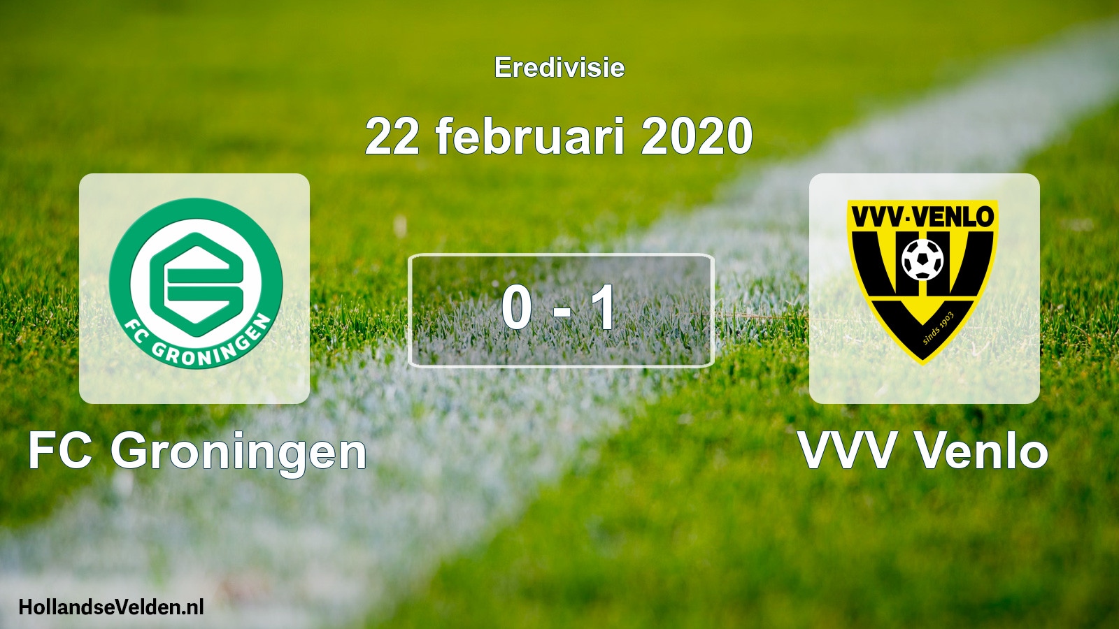 Total number of matches played: FC Groningen - VVV Venlo 0 - 1 (22 February 2020)