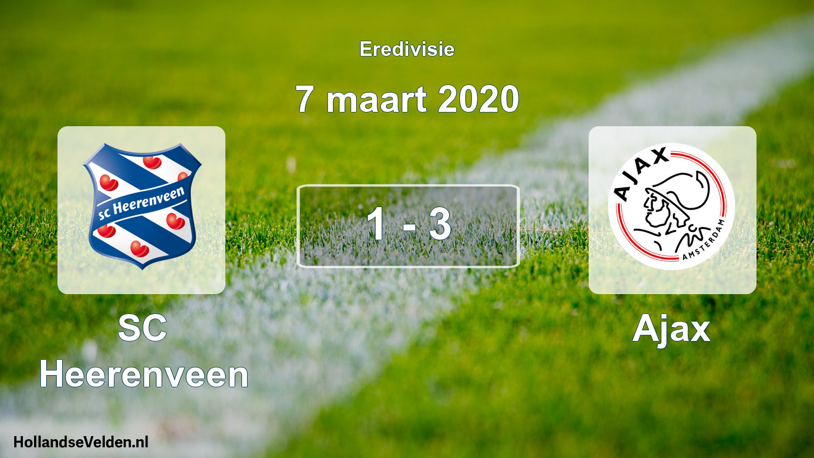 Total number of matches played: SC Heerenveen - Ajax 1 - 3 (7 March 2020)