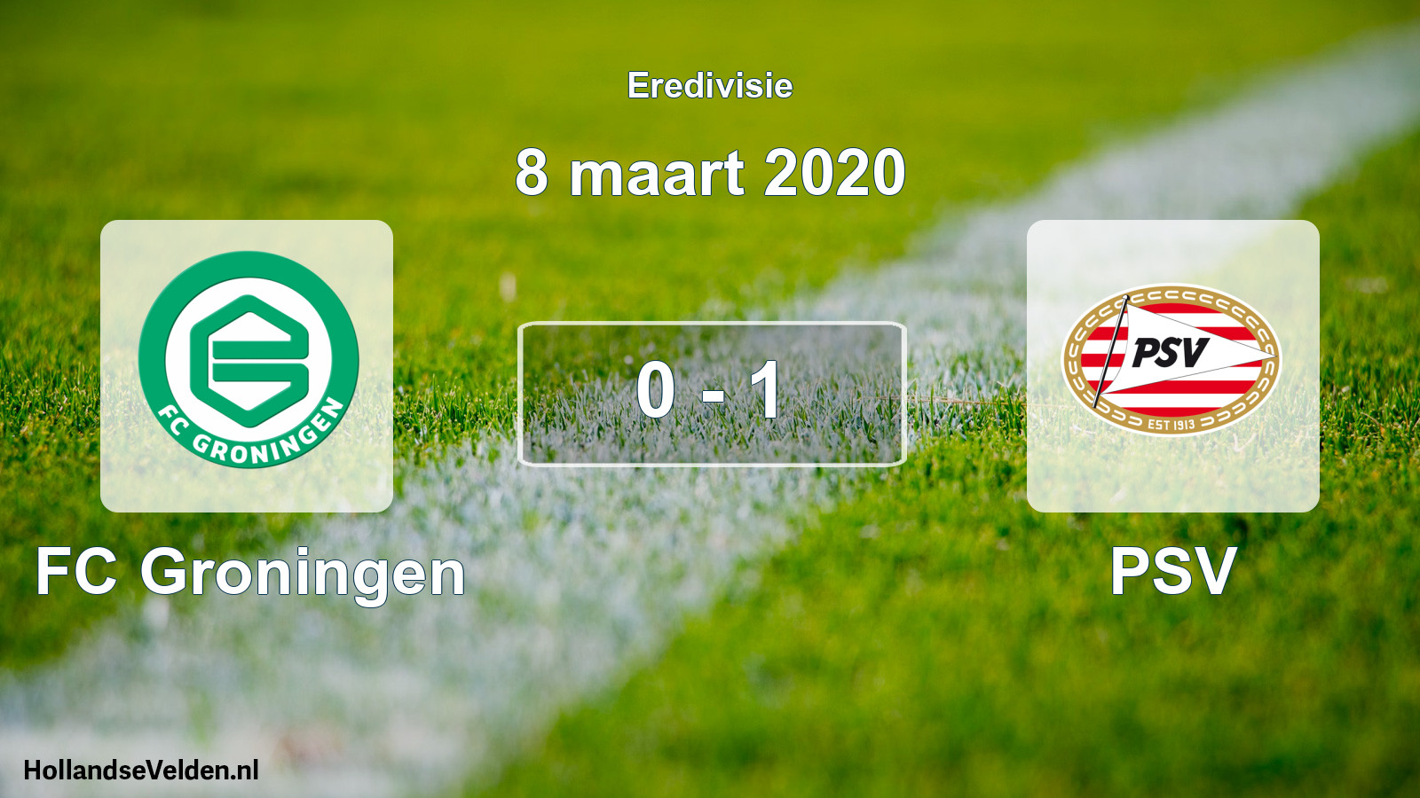 Total number of matches played: FC Groningen - PSV 0 - 1 (8 March 2020)