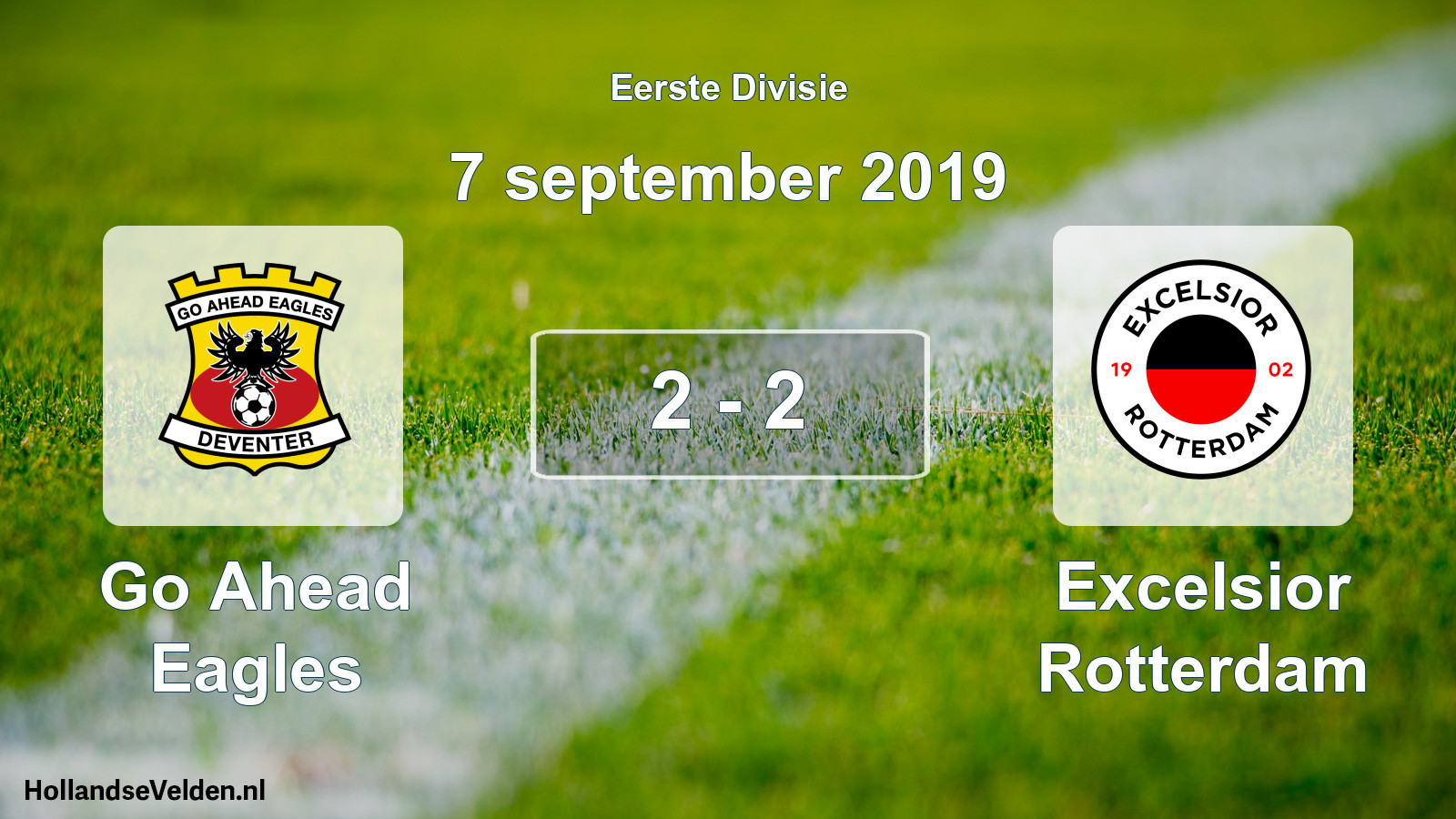 Total number of matches played: Go Ahead Eagles - Excelsior Rotterdam 2 - 2 (7 September 2019)