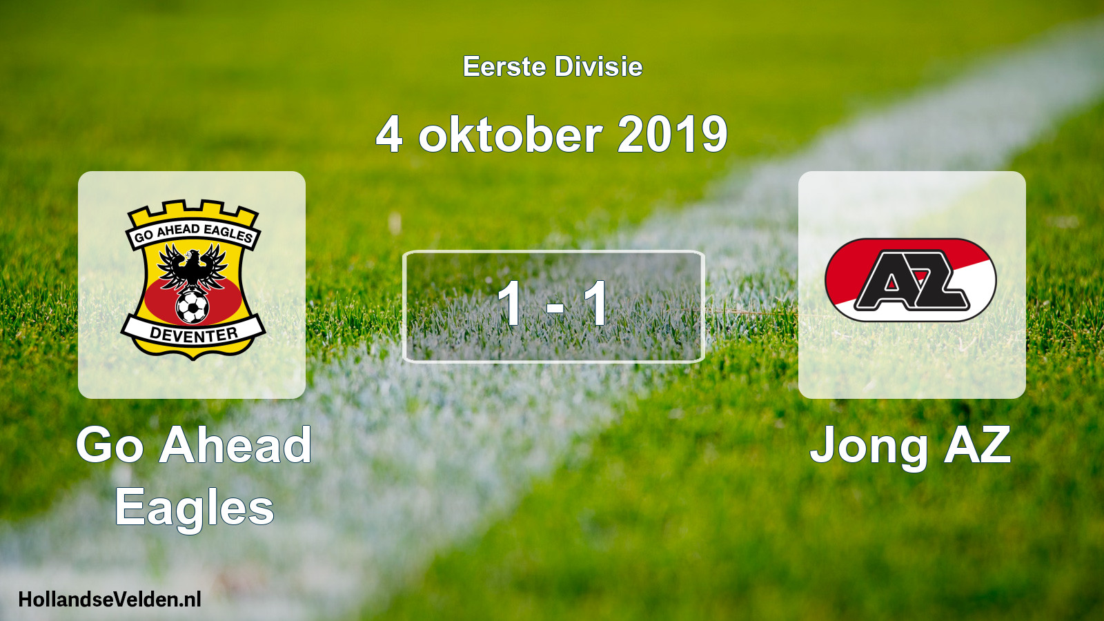 Total number of matches played: Go Ahead Eagles - Jong AZ 1 - 1 (4 October 2019)