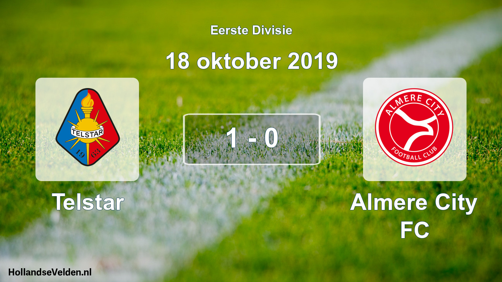 Total number of matches played: Telstar - Almere City FC 1 - 0 (18 October 2019)