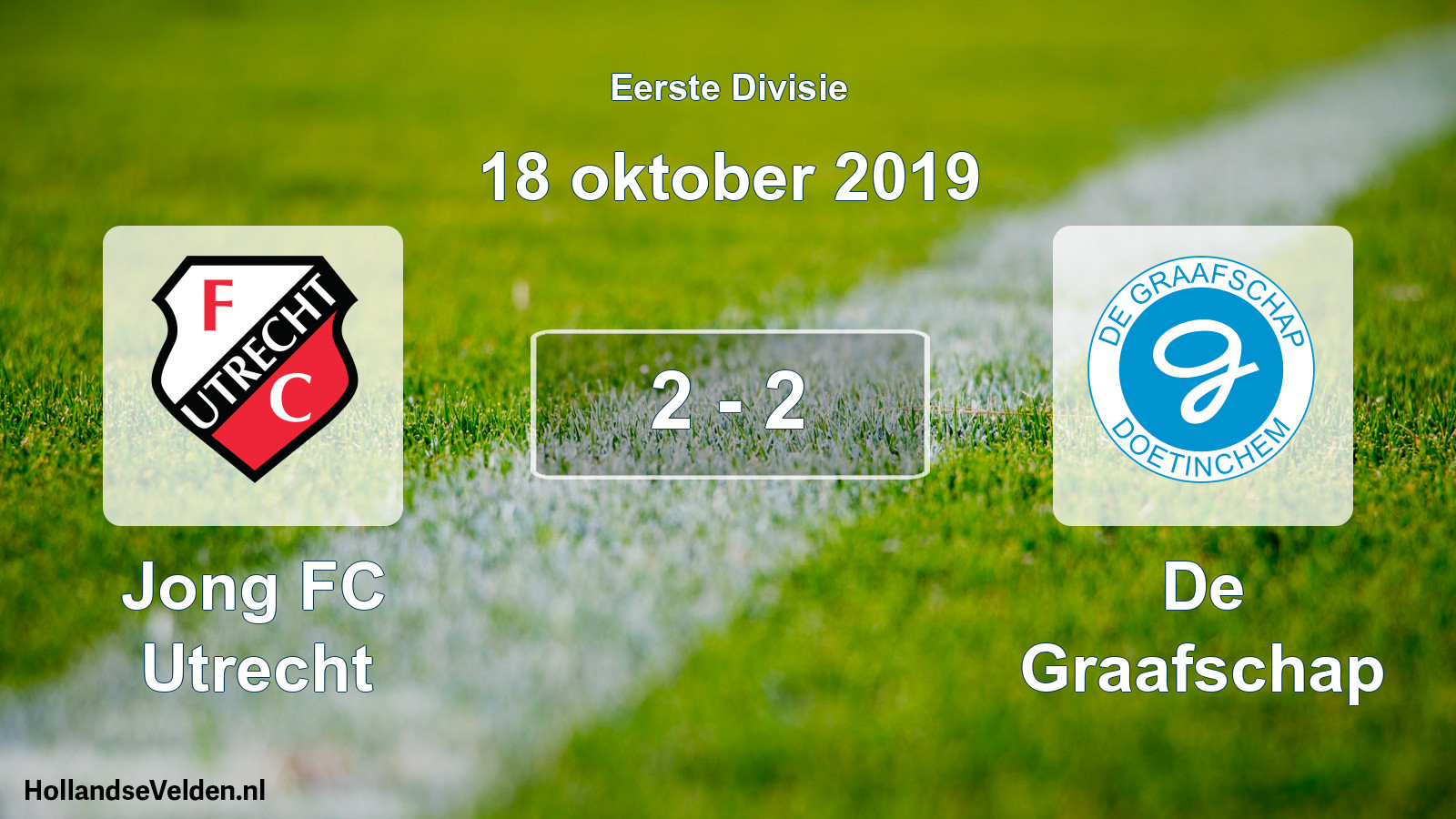 Total number of matches played: Jong FC Utrecht - De Graafschap 2 - 2 (18 October 2019)