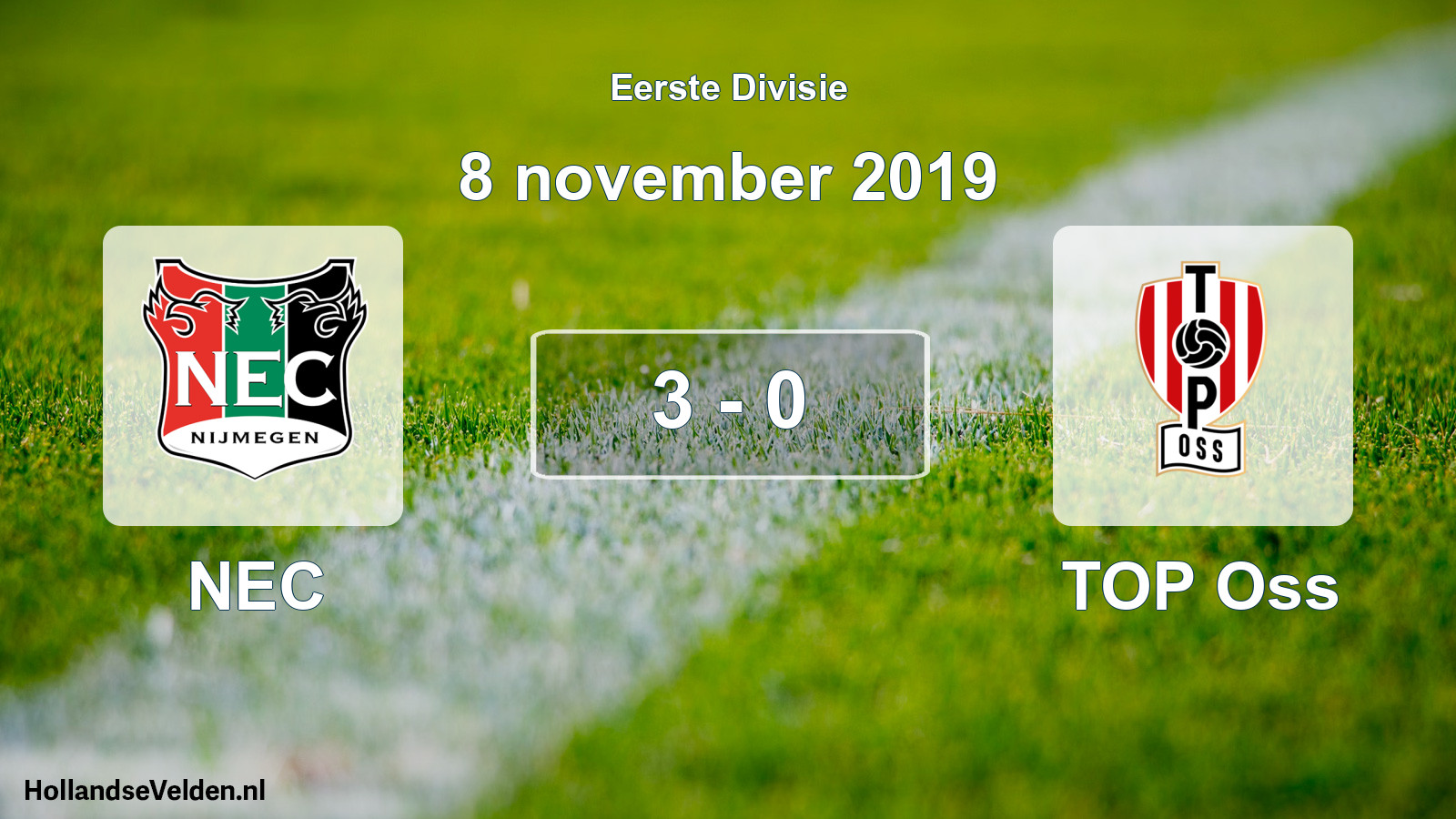 Total number of matches played: NEC - TOP Oss 3 - 0 (8 November 2019)