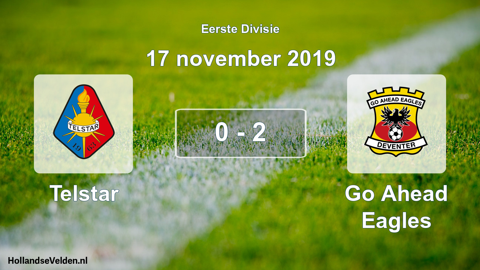 Total number of matches played: Telstar - Go Ahead Eagles 0 - 2 (17 November 2019)
