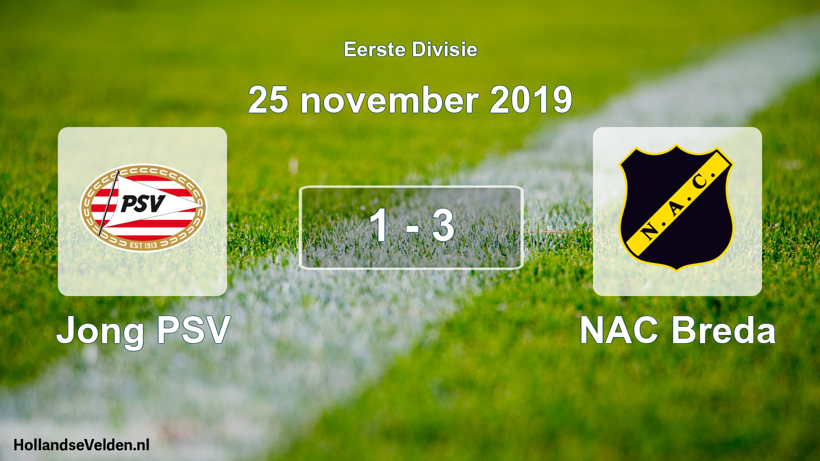 Total number of matches played: Jong PSV - NAC Breda 1 - 3 (25 November 2019)