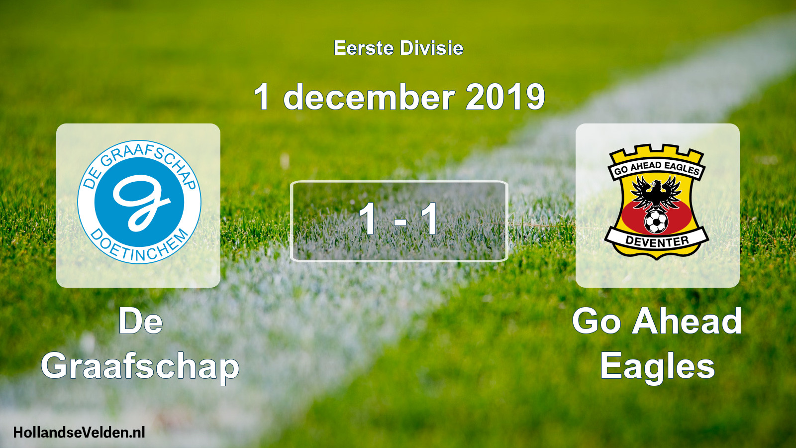 Total number of matches played: De Graafschap - Go Ahead Eagles 1 - 1 (1 December 2019)